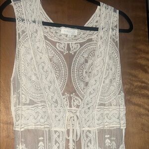 Rebellion White Lace Vest